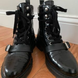 ALL SAINTS Donita boot, crocodile style size 7, barely used.